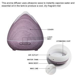 essential oils ultrasonic aromatherapy diffuser air humidifier purify 400ml violet essential oils ultrasonic aromatherapy diffuser air humidifier purify 400ml violet