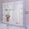 hollywood makeup vanity mirror with led lights and detachable 10x magnification mirror (white, 62 x 51 cm)