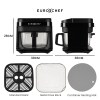 eurochef 6.5l air fryer, electric digital airfryer with glass container, black eurochef 6.5l air fryer, electric digital airfryer with glass container, black