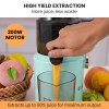 eurochef cold press slow juicer machine, large chute, 200w, seafoam green