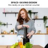 eurochef cold press slow juicer machine, large chute, 200w, charcoal grey