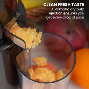 eurochef cold press slow juicer machine, large chute, 200w, charcoal grey