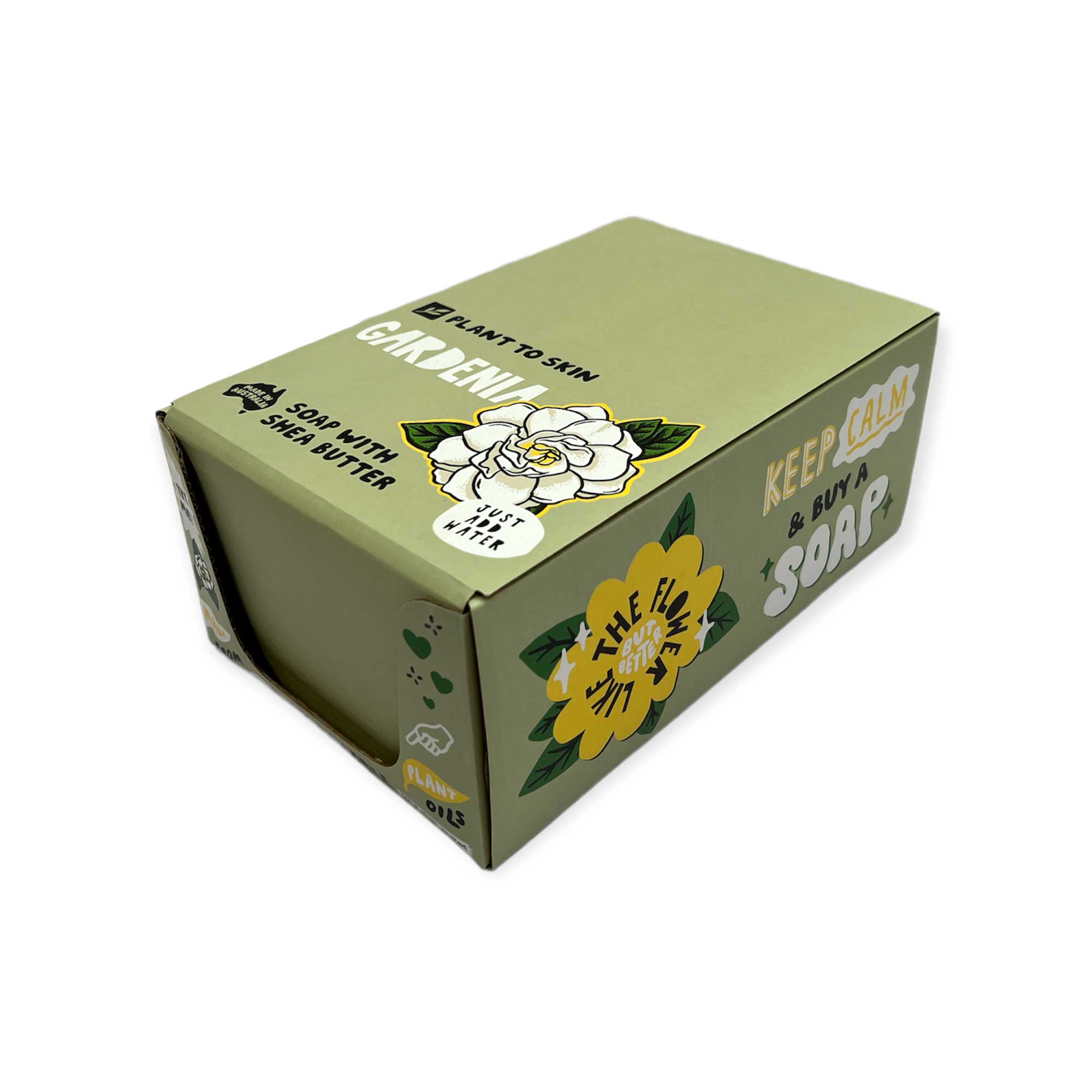 4x 100g plant oil soap gardenia scented pure natural vegetable bar