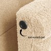 ridge arch ottoman stool teddy fleece fabric foot rest 45cm beige