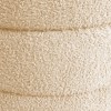 round stacked ottoman stool teddy fleece fabric foot rest 38cm beige round stacked ottoman stool teddy fleece fabric foot rest 38cm beige