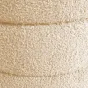 2x round stacked ottoman stool teddy fleece fabric foot rest 38cm beige 2x round stacked ottoman stool teddy fleece fabric foot rest 38cm beige