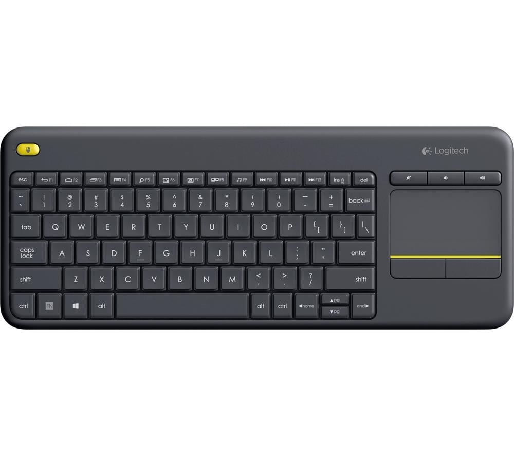 logitech k400 plus touch wireless keyboard black (920 007165)