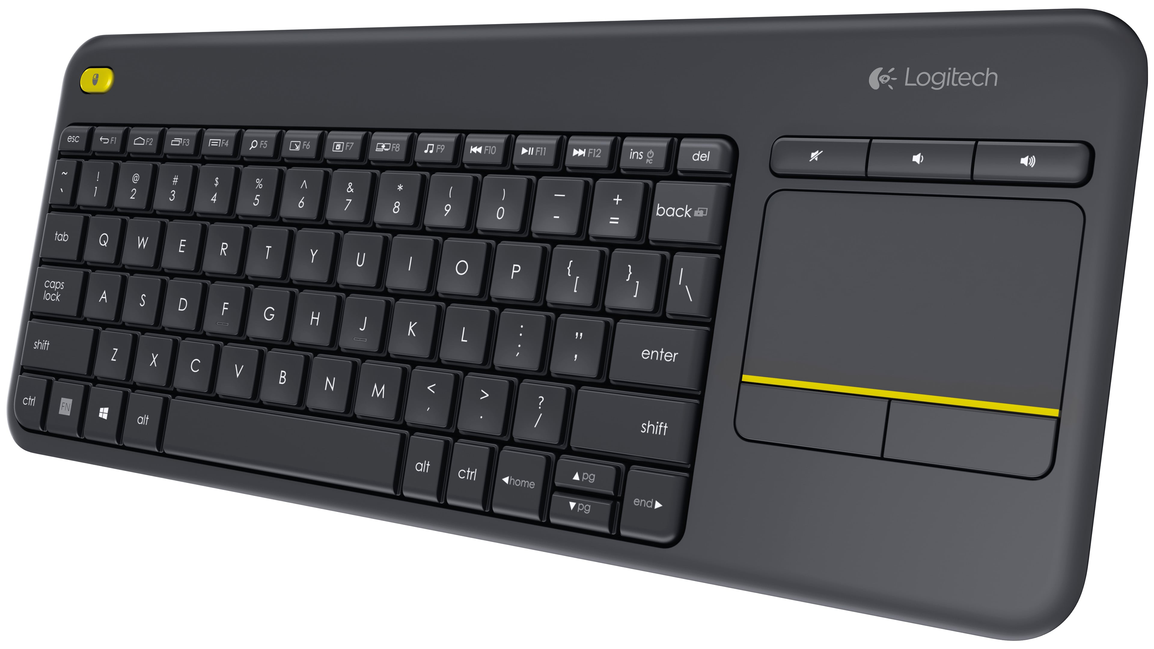 logitech k400 plus touch wireless keyboard black (920 007165)