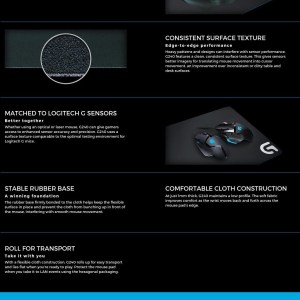 logitech g240 cloth gaming mouse pad (943 000046) logitech g240 cloth gaming mouse pad (943 000046)