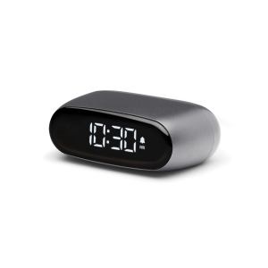 lexon minut mini alarm clock gunmetal