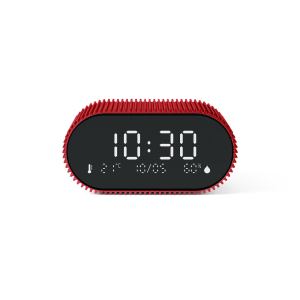 Lexon Ray Clock Lcd Alarm Clock With Temperature / Humidity Display - Red Lexon Ray Clock Lcd Alarm Clock With Temperature / Humidity Display - Red