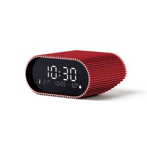 lexon ray clock lcd alarm clock with temperature / humidity display red lexon ray clock lcd alarm clock with temperature / humidity display red
