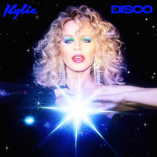 crosley record storage crate & kylie disco black vinyl album bundle