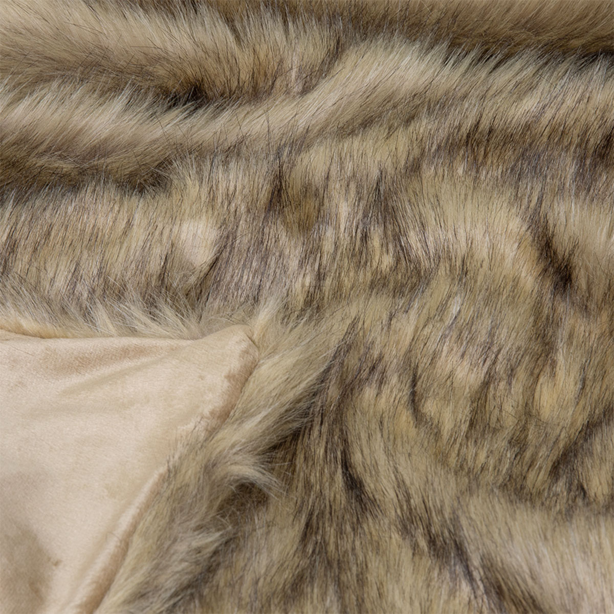 j.elliot home grizzly brown faux fur throw