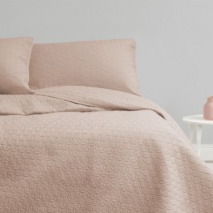 ardor chloe powder pink 3 pcs quilted coverlet set queen/king ardor chloe powder pink 3 pcs quilted coverlet set queen/king
