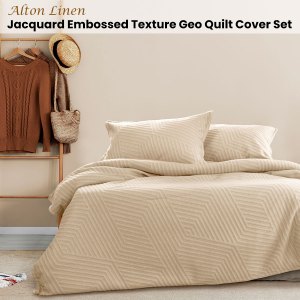 ardor alton linen jacquard embossed texture geo quilt cover set king ardor alton linen jacquard embossed texture geo quilt cover set king