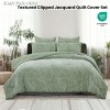 ardor kiah pale olive textured clipped jacquard quilt cover set king ardor kiah pale olive textured clipped jacquard quilt cover set king
