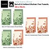 ladelle set of 4 sanctuary floral cotton kitchen tea towels 50 x 70 cm green ladelle set of 4 sanctuary floral cotton kitchen tea towels 50 x 70 cm green