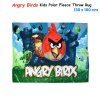angry birds printed polar fleece throw rug 130 x 160 cm