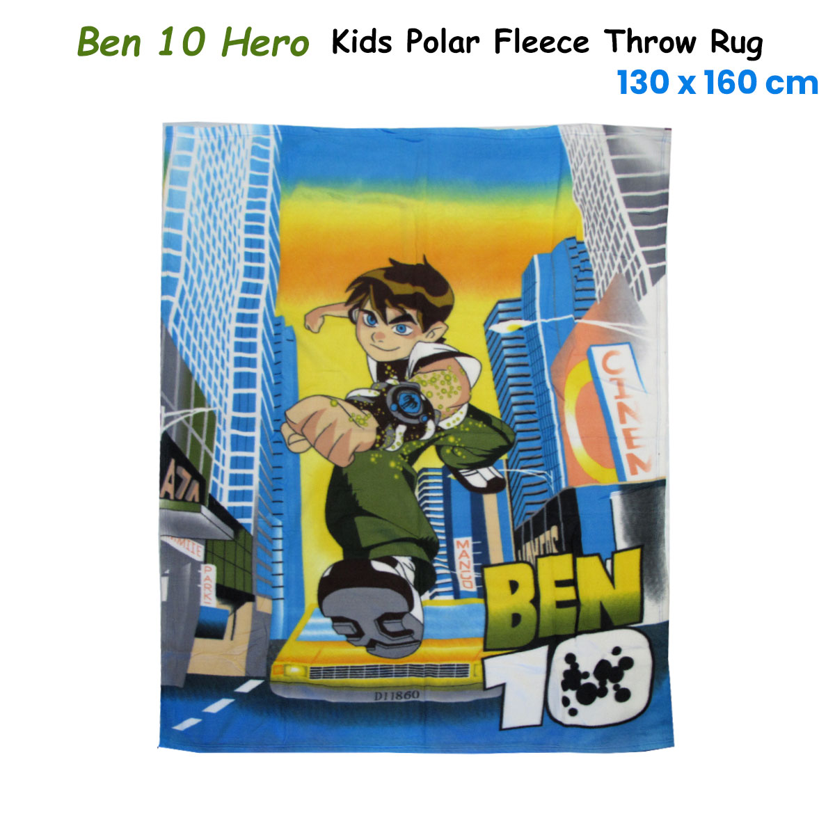 ben 10 hero printed polar fleece throw rug 130 x 160 cm ben 10 hero printed polar fleece throw rug 130 x 160 cm