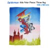 spiderman printed polar fleece throw rug 130 x 160 cm