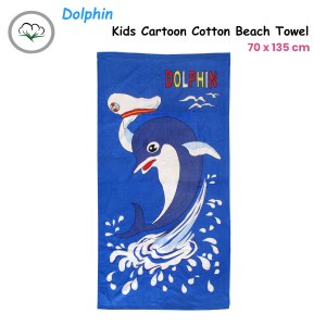 bloomington dolphin kids cartoon printed cotton beach towel 70 x 140 cm bloomington dolphin kids cartoon printed cotton beach towel 70 x 140 cm