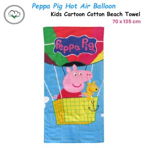 bloomington peppa pig hot air balloon kids cartoon printed cotton beach towel 70 x 135 cm bloomington peppa pig hot air balloon kids cartoon printed cotton beach towel 70 x 135 cm