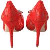 dolce & gabbana women's red taormina lace crystal heels pumps shoes 36.5 eu dolce & gabbana women's red taormina lace crystal heels pumps shoes 36.5 eu