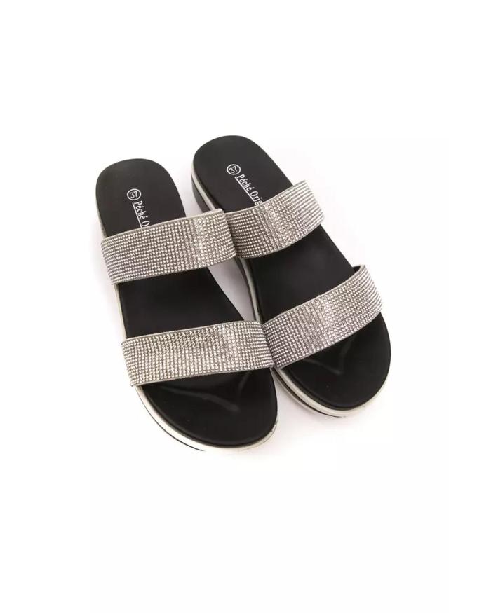 two strap rhinestone low sandal with 4cm heel 39 eu women two strap rhinestone low sandal with 4cm heel 39 eu women
