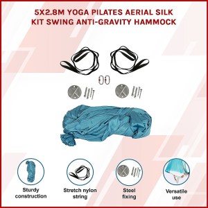 5x2.8m yoga pilates aerial silk kit swing anti gravity hammock 5x2.8m yoga pilates aerial silk kit swing anti gravity hammock