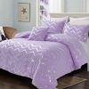 soft purple comforter set, king size, cozy 3 piece bedding with pillowcases soft purple comforter set, king size, cozy 3 piece bedding with pillowcases