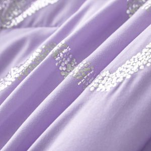 soft purple comforter set, king size, cozy 3 piece bedding with pillowcases