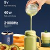 1 x portable usb blue rechargeable juicer cup,portable blender for smoothies and juices usb rechargeable, powerful & compact