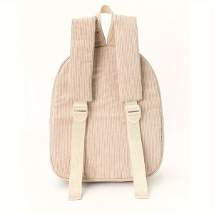cute off white bear backpack soft corduroy material with adjustable straps cute off white bear backpack soft corduroy material with adjustable straps