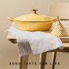 buydeem cp581 enameled cast iron dutch oven yellow