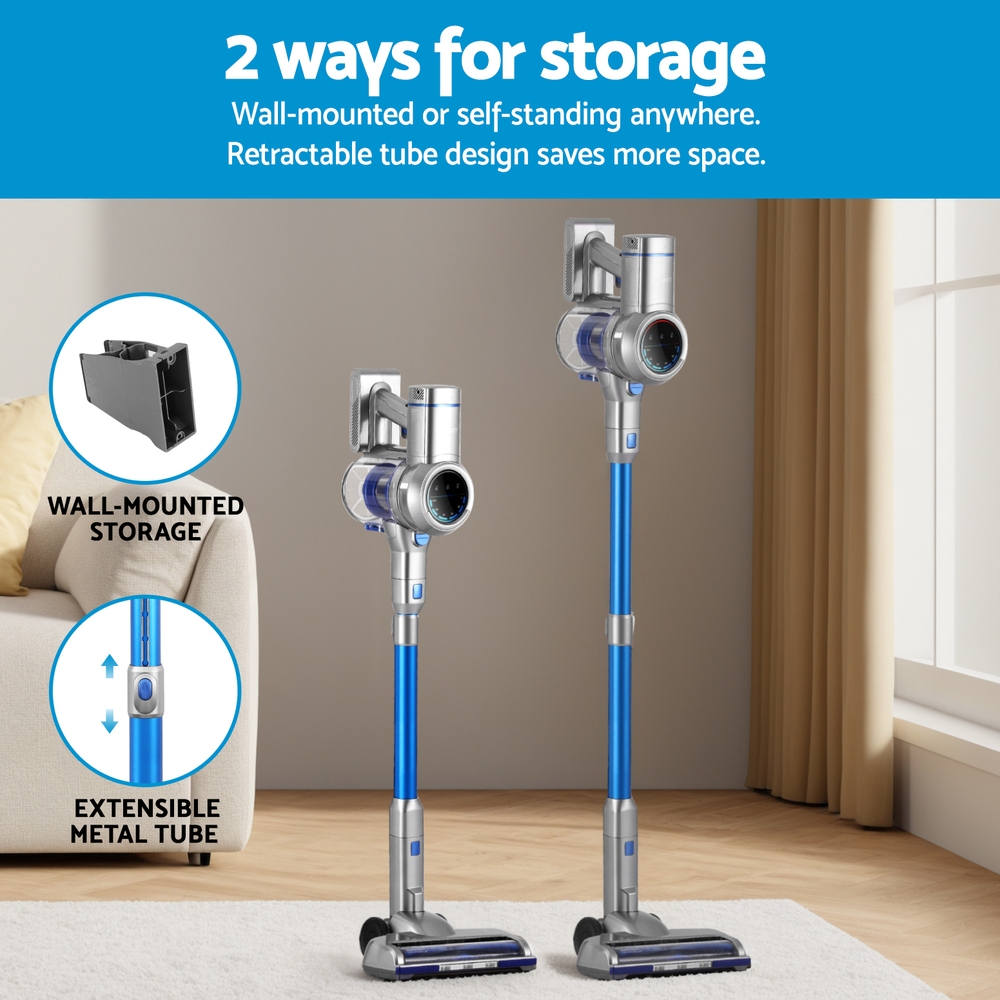 devanti 300w stick vacuum cleaner cordless self standing