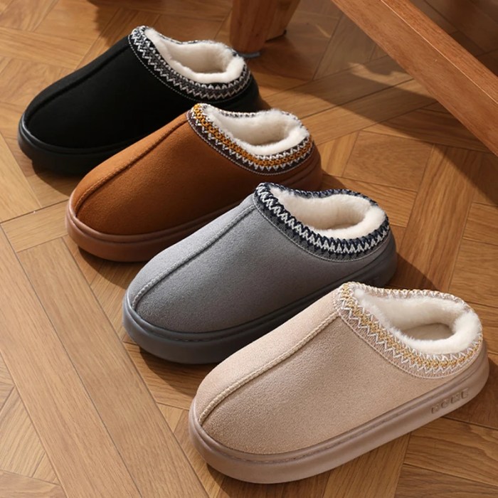 winter plush warm platform slippers Winter Plush Warm Platform Slippers