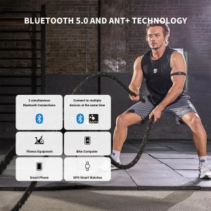 COOSPO HW9 Armband Monitor with HR Zones/Calories HRM Sensor for Fitness Cycling BLE5.0 ANT+ for Peloton, Zwift, Wahoo 2
