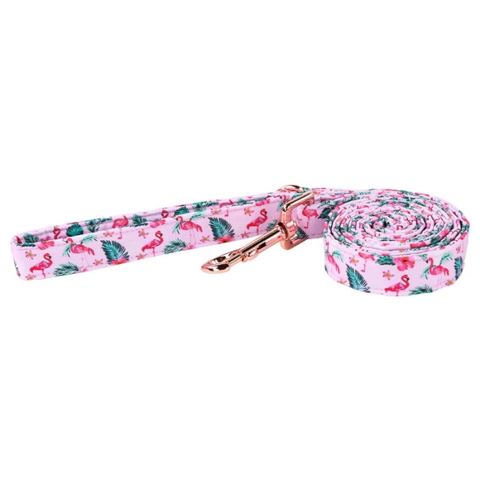 unique style paws summer dog collar with bow tie, pink flamingo Unique Style Paws Summer Dog Collar with Bow tie, Pink Flamingo 4