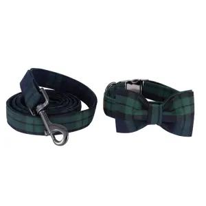 unique style paws plaid durable collar with bow Unique Style Paws Plaid Durable Collar with Bow 4