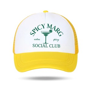 Spicy Marg Social Club Truck Cap – Baseball Cap for Men & Women – Ventilated Mesh, Party, Trucker Hat 6