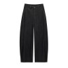 zach women's denim effect jacket, high waisted pleated pants Zach women's Denim effect jacket, high waisted pleated pants 4