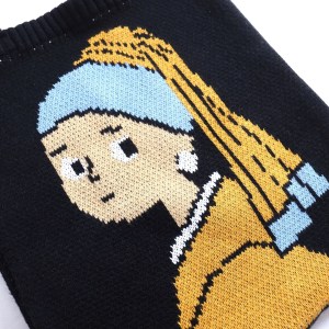 classical art knitted tote bag cute & stylish crochet woolen handbag Classical Art Knitted Tote Bag - Cute & Stylish Crochet Woolen Handbag 2