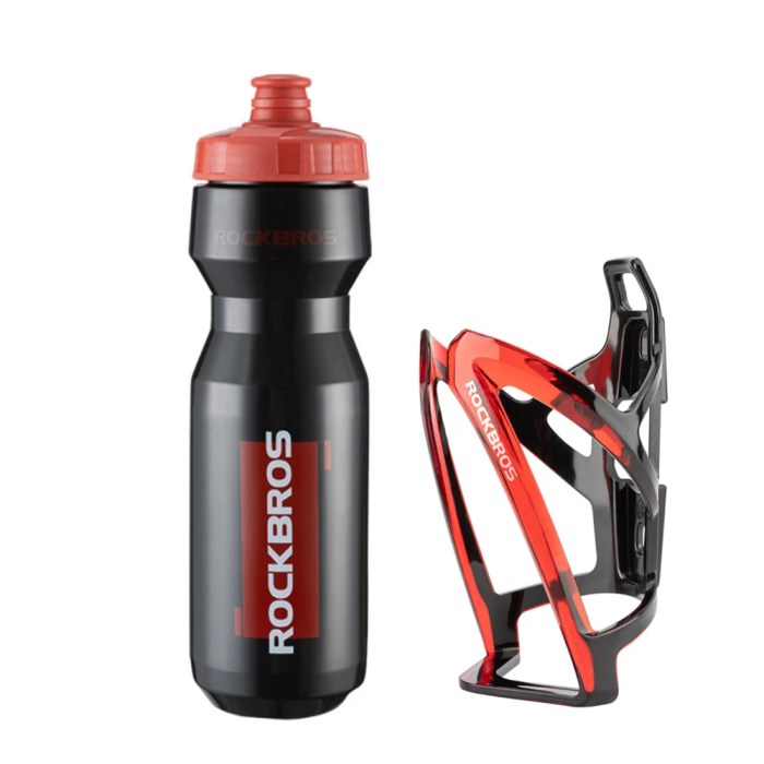 rockbros bicycle water bottle plastic outdoor running sports squeeze bottle ROCKBROS Bicycle Water Bottle Plastic Outdoor Running Sports Squeeze Bottle