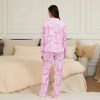 women's bow 2 piece longsleeve loungewear pyjama set Women's Bow 2 Piece Longsleeve Loungewear Pyjama Set 2