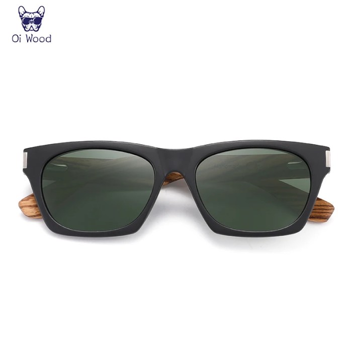 Oi Wood New Zebra Wooden Leg Polarized Driving Sunglasses 3