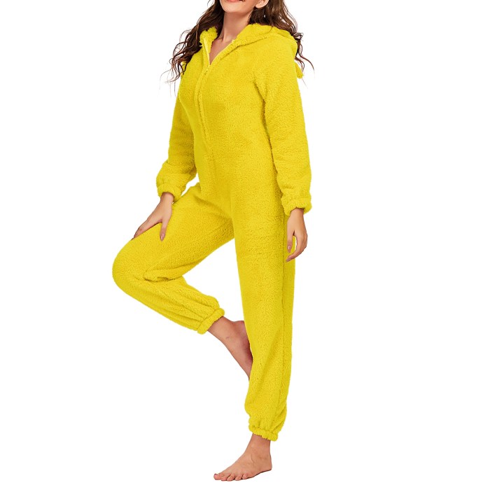 women winter warm plush romper pyjamas Women Winter Warm Plush Romper Pyjamas 4