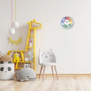 8-inch Colorful Digital Kids Room Wall Clock – Silent Quartz – Battery Not Included – Perfect Gift 5