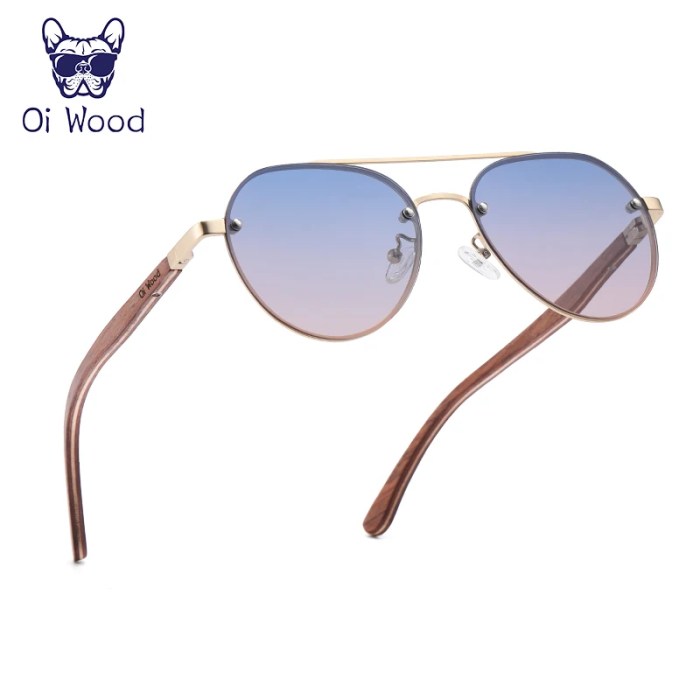 Oi Wood Men Polarized Sunglasses Driving Sun Glasses