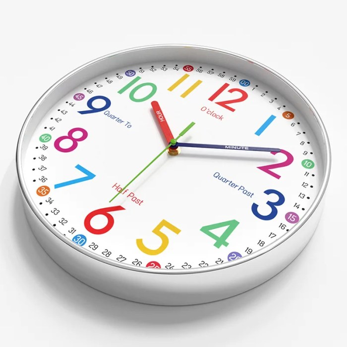 12 inch cartoon kids wall clock – early education time management – silent quartz – 30cm home decor 12-inch Cartoon Kids Wall Clock – Early Education Time Management – Silent Quartz – 30CM Home Decor 3